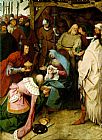 Bruegel Paintings - The Adoration of the Kings by Pieter the Elder Bruegel